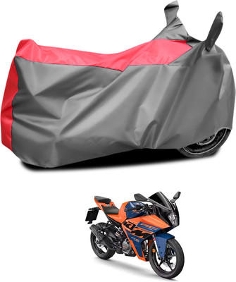 CODOKI Waterproof Two Wheeler Cover for KTM(RC125, Grey, Red)