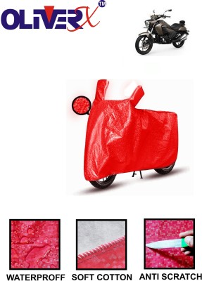 OliverX Waterproof Two Wheeler Cover for Suzuki(Intruder 250, Red)