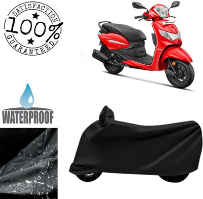 RAAMKM Waterproof Two Wheeler Cover for Hero, Honda, Royal Enfield, TVS(Activa 125, Black)