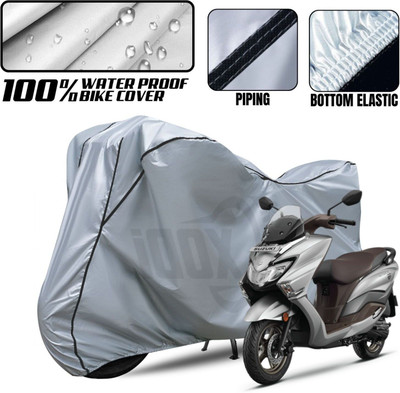 xodi Waterproof Two Wheeler Cover for Suzuki(Burgman Street 125, Silver, Black)