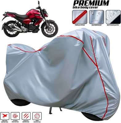 xodi Waterproof Two Wheeler Cover for Yamaha(FZS-FI V3 BS6, Silver, Red, Multicolor)