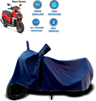 GOSHIV-car and bike accessories Two Wheeler Cover for Hero(Blue)