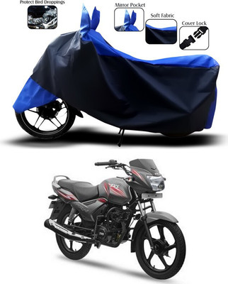 SEBONGO Waterproof Two Wheeler Cover for TVS(Star City Plus, Blue, Black)