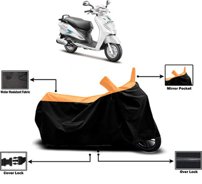 Amexride Two Wheeler Cover for Hero(Duet 125 CC BS6, Orange)