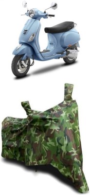 ATBROTHERS Waterproof Two Wheeler Cover for Vespa(ZX 125 BS6, Multicolor, Green)