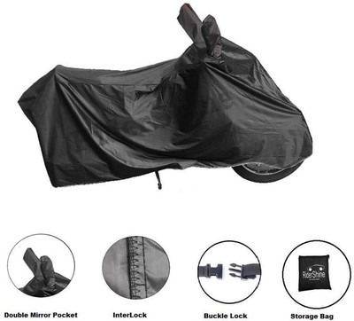 AutoRetail Two Wheeler Cover for Bajaj(SP 125, Black)