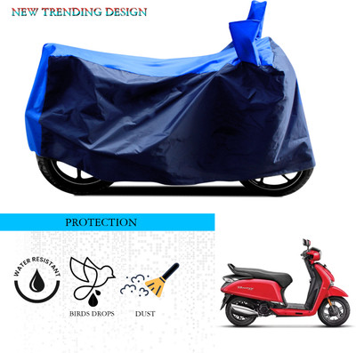 GOSHIV-car and bike accessories Waterproof Two Wheeler Cover for Hero(Destini 125, Black, Blue)