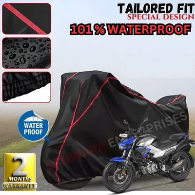 OliverX Waterproof Two Wheeler Cover for Hero(Xtreme, Black, Red)