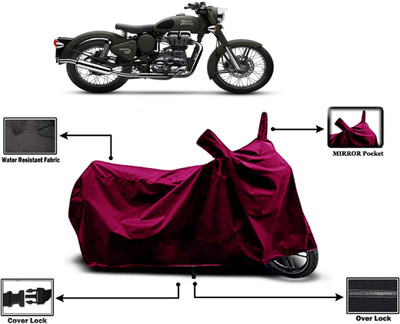 Amexride Two Wheeler Cover for Royal Enfield(Battle, Maroon)