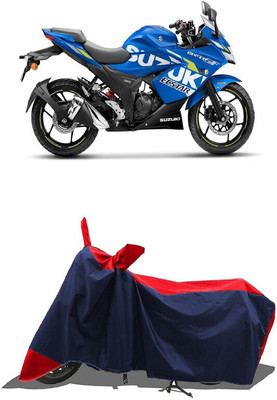 SUGASHRI Waterproof Two Wheeler Cover for Suzuki(Gixxer Special Edition BS6, Red, Blue)