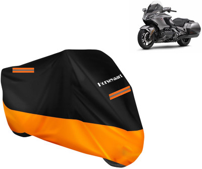 Horseyaart Waterproof Two Wheeler Cover for Honda(Gold Wing, Orange)