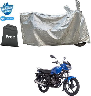 CODOKI Waterproof Two Wheeler Cover for Bajaj(Discover 100 DTS-i, Silver)
