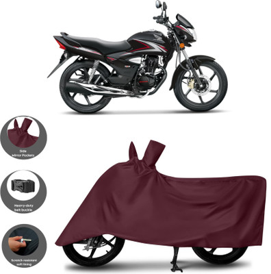 WMIZEXA Waterproof Two Wheeler Cover for Universal For Bike(CB Shine, Maroon)