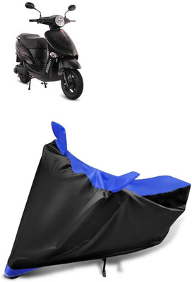 aksmit Two Wheeler Cover for Hero Electric(Electric Photon, Black, Blue)