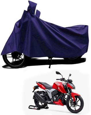 KEDIT Two Wheeler Cover for TVS(Apache RTR 160 4V, Blue)