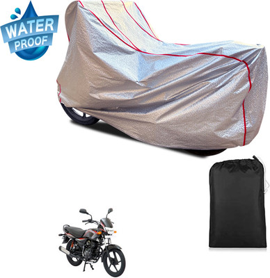 PAGORA Waterproof Two Wheeler Cover for Bajaj(Platina 125, Silver)
