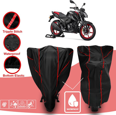 DeepShakshi AUTOMOTIVE Waterproof Two Wheeler Cover for TVS(Apache, Red, Black)