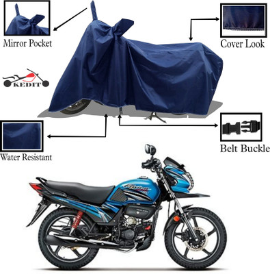 KEDIT Two Wheeler Cover for Hero(Passion Pro TR, Blue)