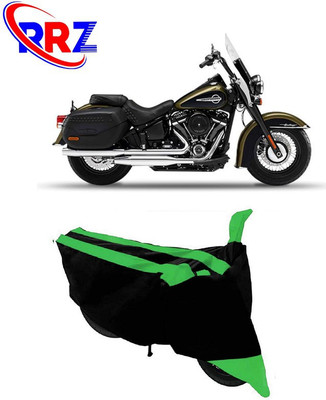 RRZ Waterproof Two Wheeler Cover for Harley Davidson(Heritage Softail Classic, Black, Green)