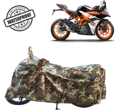 ROYAL AUTO MART Waterproof Two Wheeler Cover for KTM(RC 390, Green, Multicolor)