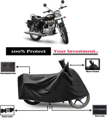 Amexride Two Wheeler Cover for Royal Enfield(Standardv BS6, Black)