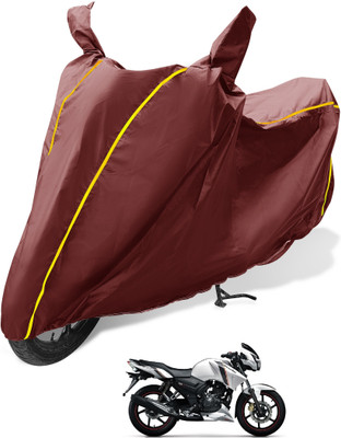 Auto Hub Waterproof Two Wheeler Cover for TVS(Apache RTR 160, Maroon)