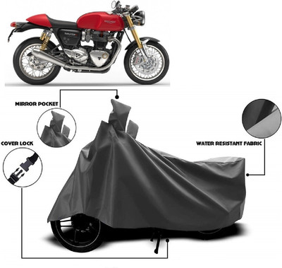MMSSTAR Waterproof Two Wheeler Cover for Triumph(Thruxton 1200 R, Grey)