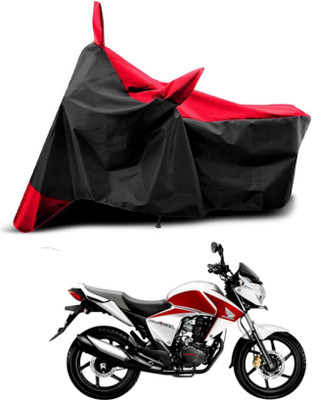KEDIT Two Wheeler Cover for Honda(Dazzler, Red, Black)