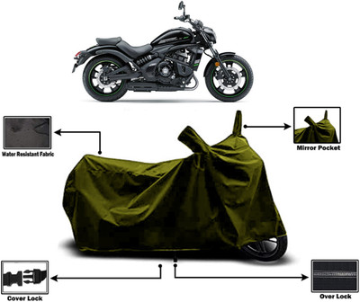 Amexride Two Wheeler Cover for Kawasaki(Vulcan S, Green)