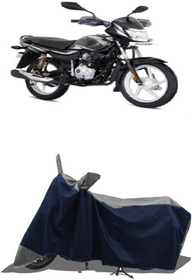 SUGASHRI Waterproof Two Wheeler Cover for Bajaj(Platina 100, Grey, Blue)