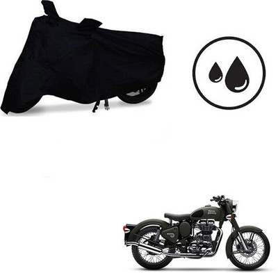 MMSSTAR Waterproof Two Wheeler Cover for Royal Enfield(Battle, Black)