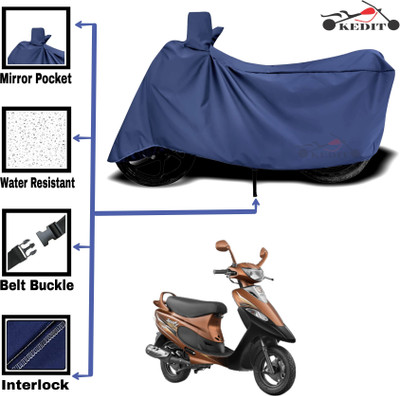 AASHTIK MART Two Wheeler Cover for TVS(Pep Plus, Blue)