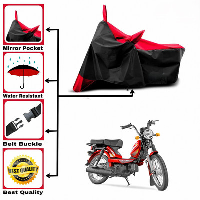 DeepShakshi AUTOMOTIVE Two Wheeler Cover for TVS(Heavy Duty BS6, Red, Black)