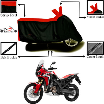 AASHTIK MART Two Wheeler Cover for Honda(CRF1000L Africa Twin, Red, Black)
