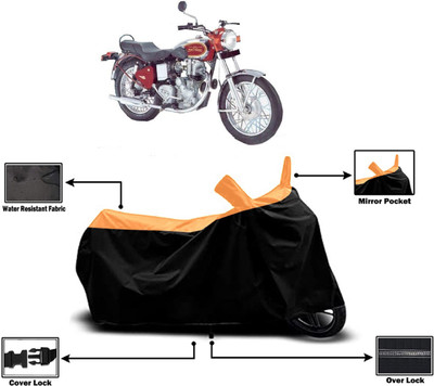 Amexride Two Wheeler Cover for Royal Enfield(Machismo 500, Orange)