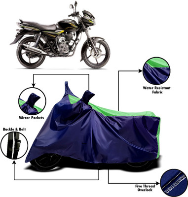 AUCTIMO Two Wheeler Cover for Bajaj(Discover 100 DTS-i, Multicolor)