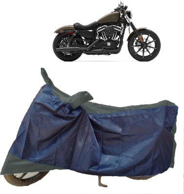 AutoKick Two Wheeler Cover for Harley Davidson(XL 883, Blue, Green)