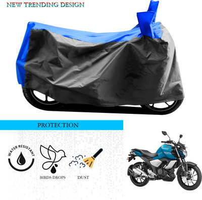 ANTHUB Waterproof Two Wheeler Cover for Yamaha(FZ FI, Grey, Blue)