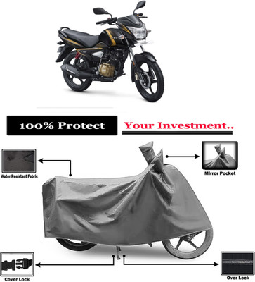 Amexride Two Wheeler Cover for TVS(Victor Premium BS6, Grey)