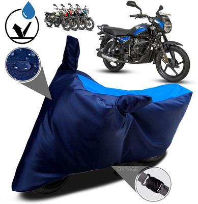 DeepShakshi AUTOMOTIVE Waterproof Two Wheeler Cover for Bajaj(CT100, Blue, Black)