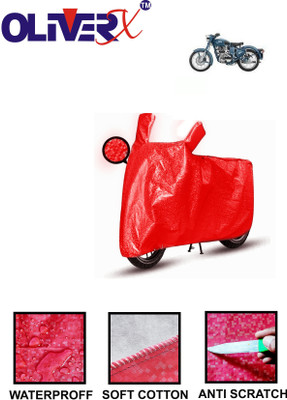 AUTOCAD Waterproof Two Wheeler Cover for Royal Enfield(Classic Squadron BS6, Red)