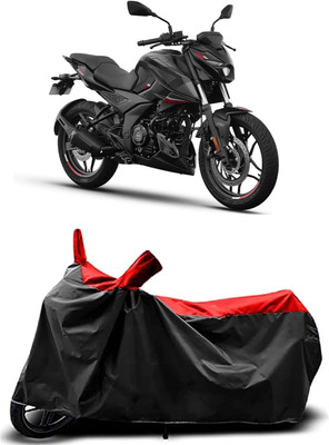 KEDIT Two Wheeler Cover for Bajaj(Pulsar NS-160 BS6, Red, Black)