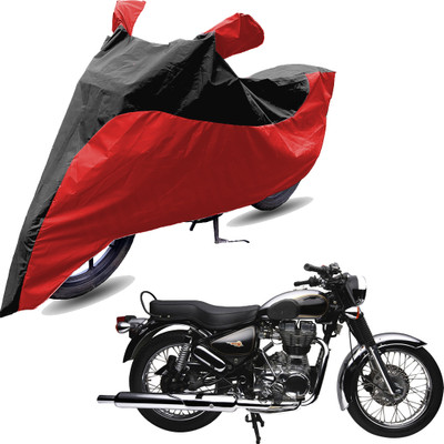 RiderShine Two Wheeler Cover for Royal Enfield(Electra 4S, Red, Black)