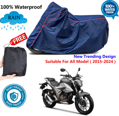 AUTOCAD Waterproof Two Wheeler Cover for Suzuki(Gixxer 250, Blue, Red)