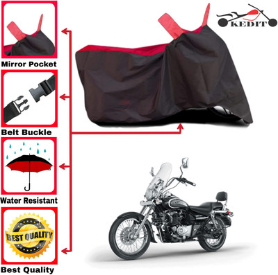 AASHTIK MART Two Wheeler Cover for Bajaj(Avenger 180 Street, Red, Black)