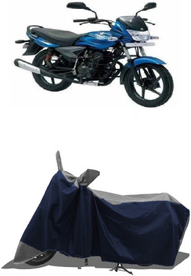 SUGASHRI Waterproof Two Wheeler Cover for Bajaj(Platina 125, Grey, Blue)