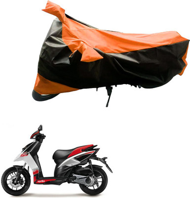 Mdstar Waterproof Two Wheeler Cover for Aprilia(SR 125, Black, Orange)