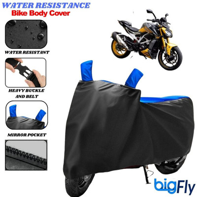BigFly Two Wheeler Cover for TVS(Apache RTR 310, Black, Blue)
