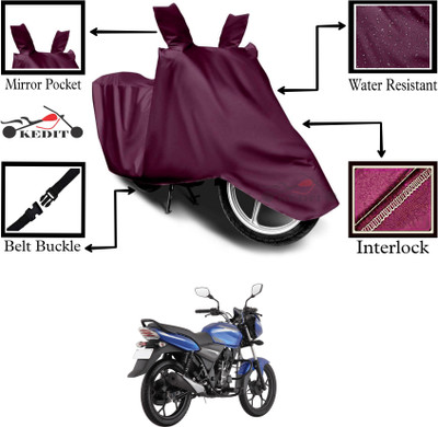 KEDIT Two Wheeler Cover for Bajaj(Discover 100 DTS-i, Maroon)