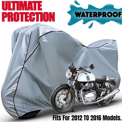POLYMAXX Waterproof Two Wheeler Cover for Royal Enfield(GT650R, Silver, Black)